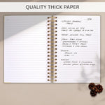 Aesthetic Thick Spiral Notebook Journal For Women in B5 Format - Modern Linen Hardcover College Ruled Note Book With 300 Lined Pages - Perfect For Writing And Staying Organized at Work or School