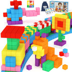 64PCS Magnetic Blocks, Magnetic Building Blocks for Kids Ages 3 4 5 6 Year Old, Magnet Cubes, Autism Montessori Toys, Preschool STEM Educational Sensory Magnet Toys Gifts for Kids 3-5 4-8