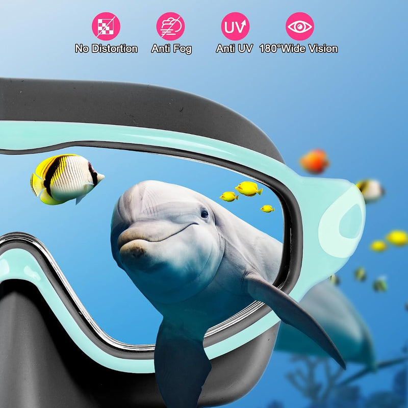 Keary 2 Pack Kids Swim Goggles with Nose Cover for 3-12 Anti-UV Anti-Fog Pool Water Swimming Goggles Boys Girls Youth Toddler