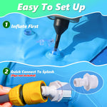 Splash Pad Sprinkler for Kids & Dog, 75" Round Sea World Splash Pad for Kids Ages 2+, Thicken Outdoor Water Toy Play Mat for Children, Backyard Inflatable Sprinkler Shallow Pool Fountain Pad