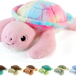 gnomantic Turtle Weighted Stuffed Animals - 22 Inch 4.5 Pounds Weighted Plushies Sea Turtle Stuffed Animal - Big Tortoise Plush Pillow - Cute Plush Toys Gifts for Kids & Adults (Green)