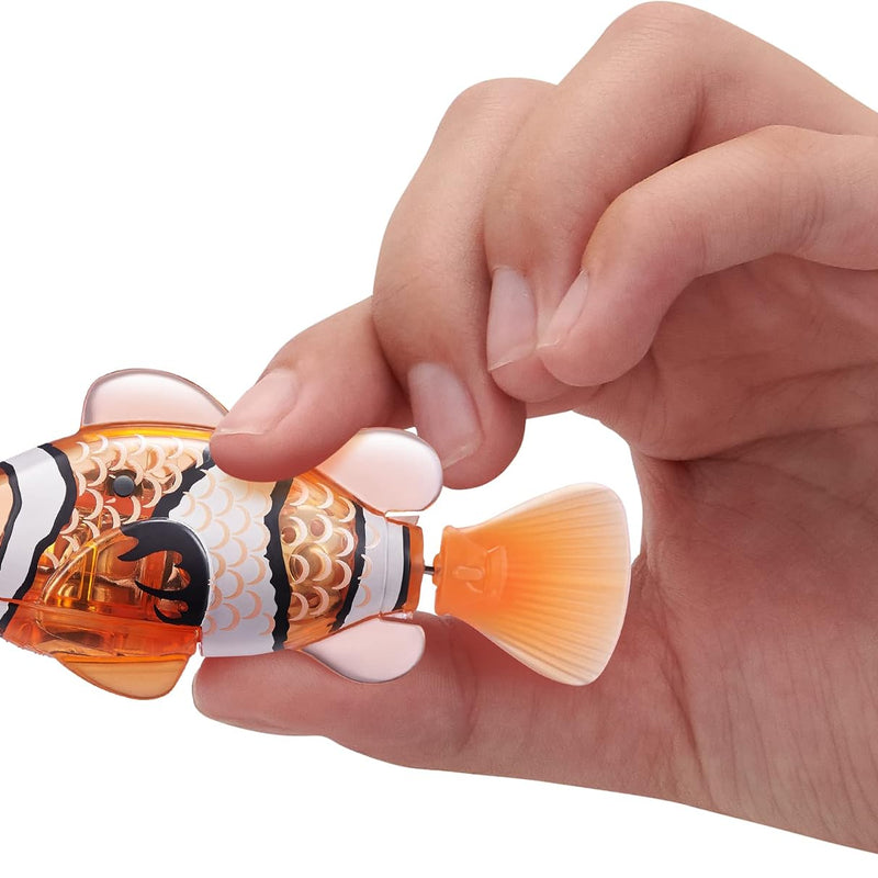 Robo Alive Robo Fish Robotic Swimming Fish (Teal + Orange) by ZURU Water Activated, Changes Color, Comes with Batteries, Amazon Exclusive (2 Pack) Series 3