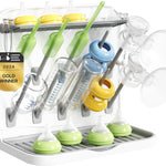 Lifewit 10-Hooks Baby Bottle Drying Rack for Countertop, BPA Free | Vertical Bottle Storage Organizer, Stand-Up Dryer Holder for Pacifiers, Pump Parts, Baby Stuff, Newborn Essentials Must Haves