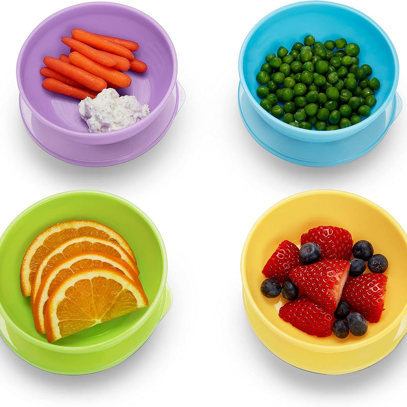 Munchkin® Love-a-Bowls™ 10 Piece Baby Feeding Set, Includes Bowls with Lids and Spoons, Multicolor