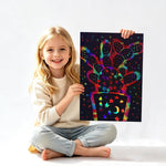FUNNYB&G 100 Pcs Rainbow Scratch Paper Art for Kids Arts and Crafts Kit | Rainbow Scratch Paper Set Supplies School Activities Coloring Sheets Travel Toys for Party Games Christmas Birthday Gifts
