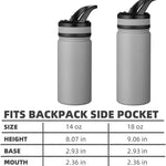 Fanhaw 14 oz Kids Water Bottle for School, Insulated Water Bottle with Straw Lid, Stainless Steel Vacuum Insulated Bottle for Boys & Girls, Leak-Proof, BPA Free(Blue - Under Construction)