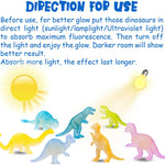 48Pcs Glow in Dark Mini Dinosaur Figures Kids Easter Egg Fillers Basket School Birthday Party Favors Supplies Dino Cupcake Toppers Pinata Goodie Bags Stuffers Classroom Prizes Carnival Bulk Toy Gift