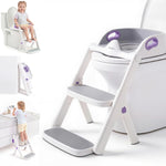 Potty Training Seat, 2-in-1 Toddler Toilet Seat with Steps, Upgrade Potty Step Stool for Toddler with Anti-Slip Pad Step Stool, Extended Splash Guard, Foldable Potty Ladder Boys Girls, Green