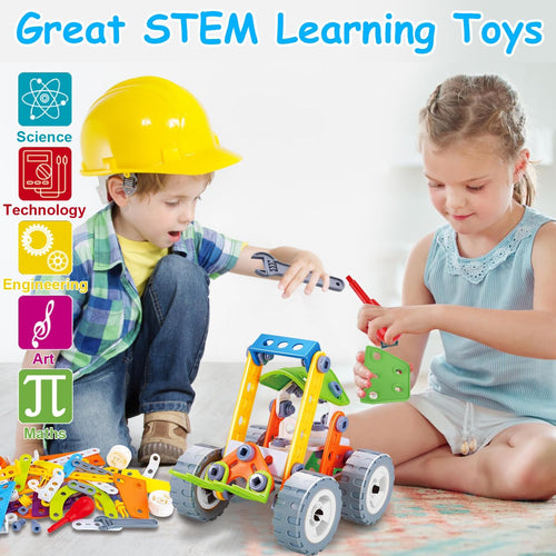 ToyTonix 10-in-1 STEM Engineering Building Kit for Kids 4+, 167PCS Creative Construction Toy