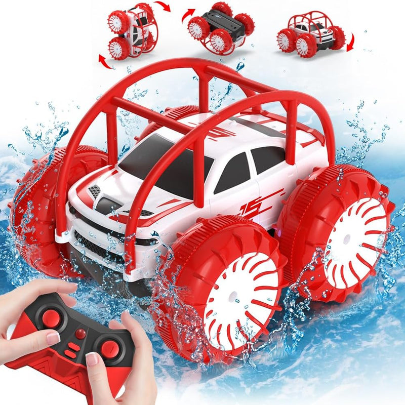 MaxTronic Amphibious Remote Control Car - Rechargeable 4WD All-Terrain RC Toy for Kids
