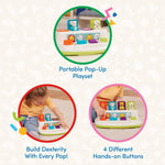 Battat Cause and Effect Toy with Buttons and Colors for Kids, Toddlers, and Babies