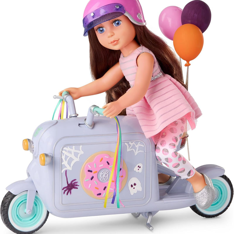 Glitter Girls – 14-Inch Fashion Doll – Brown Hair & Blue Eyes – Pink Dress, Glittery Shoes & Hairbow – Dolls for Girls 3+ Years – Bluebell