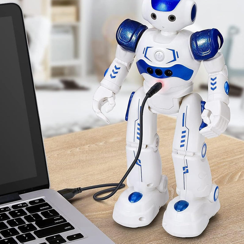 KingsDragon RC Robot, Programmable Remote Control Smart Robot for Kids, Ages 3-8, Gesture Control, LED Lights