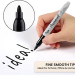 Taja (100 Counts) Permanent Markers, Fine Tip, Black, Quick-Drying and Fade-Resistant Bulk Marker Set for Writing and Sketching on Wood, Plastic, Metal, Glass, Perfect for School and Office Supplies