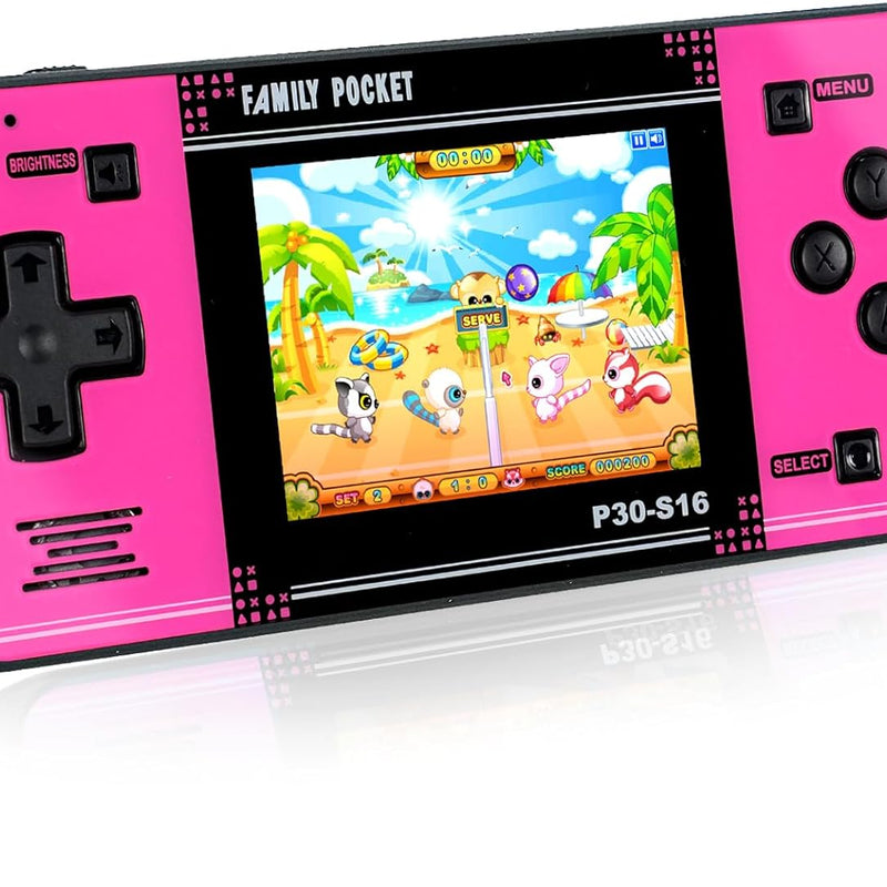 Handheld Game Console for Kids: 220 Retro Video Games, 3" LCD, Rechargeable Battery
