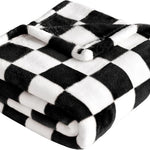 Yurhap Checkered Baby Blanket Fleece Baby Blankets for Boys, Ultra Soft Cozy Fluffy Infant Toddler Newborn Receiving Blankets for Crib Stroller, 30''x40'', Blue