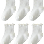 ANYANIME Toddler Socks Ruffle for Girls Baby Grip Socks Non Slip Cute Frill