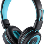 noot products K11 Kids Headphones Wired 3.5mm Jack Tangle-Free Skyline Blue | 5ft Long Cord, Foldable, Plug in On-Ear Headset for iPad, Amazon Kindle Fire, Boys, Girls, School, Laptop Travel Plane Tablet