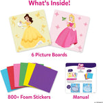 Skillmatics Foam Sticker Art – Disney Princess, 800+ 3D Foam Stickers, Mess-Free Fun for Kids, DIY Felt Craft Kits, Gifts for Fans of Cinderella, Belle, Rapunzel, Ages 3, 4, 5, 6, 7