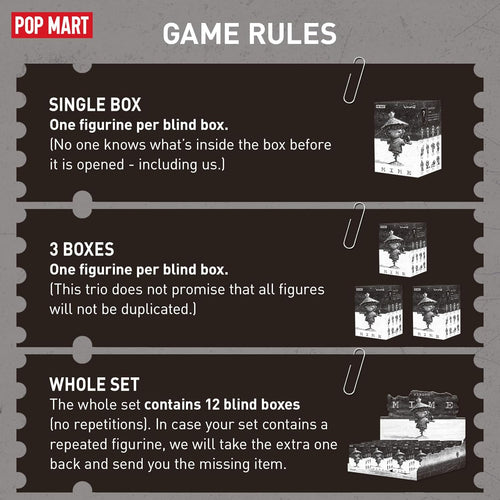 POP MART Hirono Mime Series Figures, Hirono Blind Box Figures, Random Design Action Figures Collectible Toys Home Decorations, Holiday Birthday Gifts for Girls and Boys, Single Box
