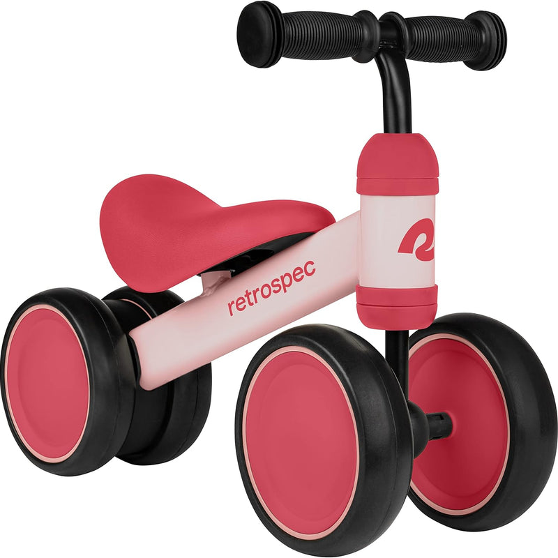 Retrospec 4-Wheel Balance Bike for Toddlers Ages 12-24 Months, First Bike & Toddler Ride-On Toy for 1 Year Old Boys & Girls