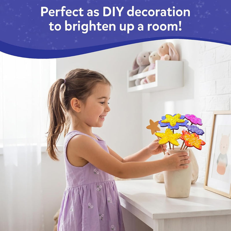 Skillmatics Poke-in Art – Flower Bouquet, Wood Craft Kit, Gift for Kids | Mess-Free, DIY Room Decor, Fine Motor Skills, Pretend Play, Screen-Free Travel Activity, Girls & Boys Ages 4, 5, 6, 7, 8, 9