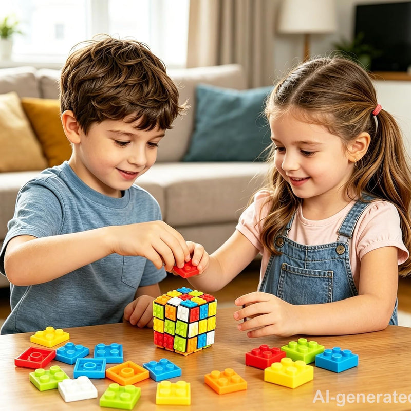 AMAZA 3x3 Speed Cube Stress Relief Fidget Toys Black 3x3x3 Magic Cube Puzzles Toy Sturdy and Smooth Cubes Toy Game Puzzle Toys for Kids and Adults