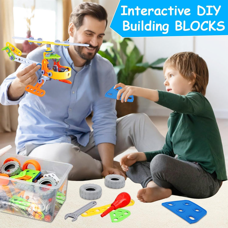 ToyTonix 10-in-1 STEM Engineering Building Kit for Kids 4+, 167PCS Creative Construction Toy