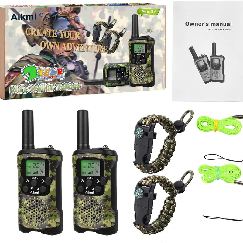 Aikmi Walkie Talkies for Kids - 22 Channels, 3-Mile Range, Durable Design for Ages 5-12