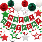 Vibrant Birthday Decorations: Happy Birthday Banner, Honeycomb Balls, Hanging Swirls, Garland for Men, Women, Boys, Girls
