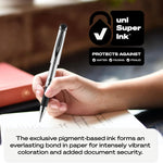 uniball 207 Impact Retractable Gel Pens, Bold Point (1.0mm), Black, 12 Pack