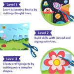 Skillmatics scissor skills activity book, 25 cutting activities for preschoolers, felt craft kit for kids aged 3-7