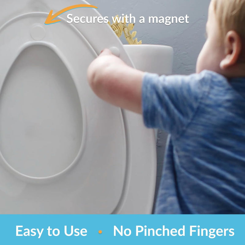 Mayfair NextStep2 Toilet Seat with Built-In Potty Training Seat, Slow-Close, Removable that will Never Loosen, Elongated, White