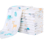 Yoofoss Muslin Burp Cloths for Baby 10 Pack 100% Organic Cotton Baby Washcloths for Boys Girls Large 20''X10'' Super Soft and Absorbent White