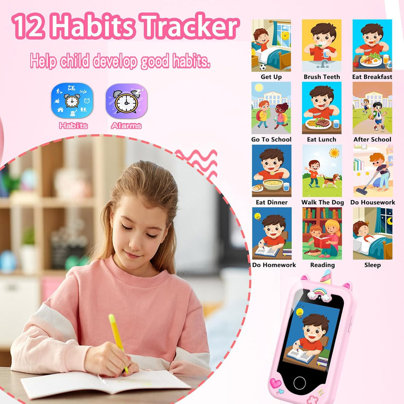 Multifunctional Kids Smart Phone with Dual Camera, Games & Music Player, Toddler Learning Toy, Ages 3-10
