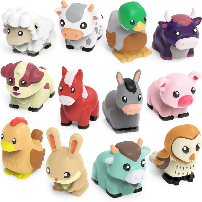 Tub Works Barnyard Mold-Free Bath Toys: Sealed, Soft & Squeezable Farm Animal Toys for Toddler Bath Time