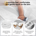 Burp Cloths Large, Muslin Burp Cloths for Baby, Extra Absorbent and Soft, 6 Layers 20 by 10 Inches 100% Cotton (White Large 4 Pack)