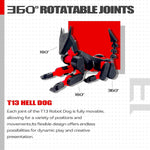 T13 3D Action Figure Set (Assembly Completed),Dummy Robot Titan 13 Action Figures,3D Printed Toys Multi-Jointed Movable (Black/Red)