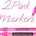 ARTISTRO 2 Gold Acrylic Paint Markers - 0.7mm Extra Fine-Tip Metallic Paint Pens - Perfect for Crafting, Art Projects, & More