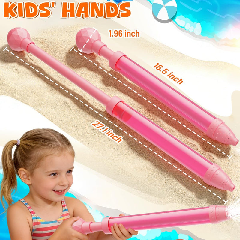 Water Gun Wide Spray Spray Squirt Gun Toy for Kids Adults 6 Pack | Sparkle Burst Squirter Gun Bulk for Kids Ages 4-12, Water Shooters for Pool, Swimming Beach Backyard Outdoor Party Favors