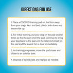 COCOYO Best Value Training Pads, 22" x 22", 100 Count, White & Blue Puppy Pads