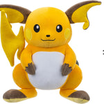 Pokemon 12" Large Raichu Plush - Officially Licensed - Pikachu Evolution Figure - Authentic Soft 12-Inch Stuffed Animal Toy - Gift for Kids, Boys, Girls - 2+