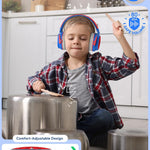 iClever Noise Cancelling Headphones for Kids Adult Bluetooth Ear Protection | SafeSound Tech, 60H PlayTime, Kids Wireless Noise Reduction Headphones for Autism Fireworks Event Monster Jam Concert, FOCUS