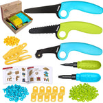Cardboard Construction Kit - 401 PCS Kids Building Set with Safe Serrated Cutter, Crease Roller, Screws & Nuts, STEM Upcycled Tool for DIY Cardboard Projects, Engineering & Creativity
