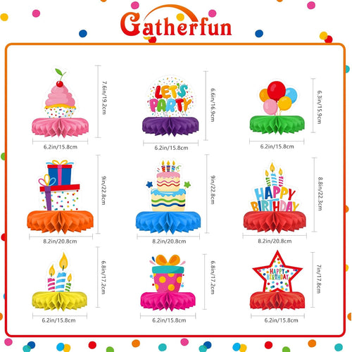 Colorful Honeycomb Centerpieces for Vibrant Birthday Celebrations