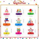 Colorful Honeycomb Centerpieces for Vibrant Birthday Celebrations