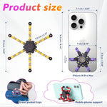 Gokeey Transformable Fidget Spinners - Eco-Friendly ABS Plastic, 4 Colors, Finger Gyros, Stress Relief Toys for Kids & Adults