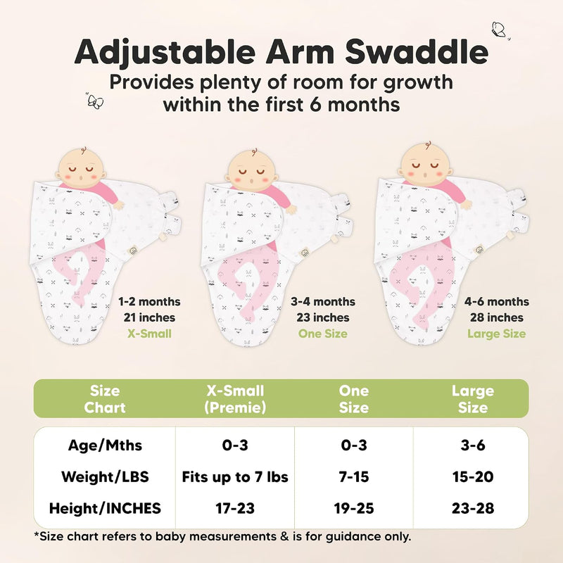 3pk Organic Swaddles for Newborns Girls, Boys & Hats (Nordic, 0-3M) | Soft Cotton Baby Sleep Sacks 0-3 Months, Breathable Baby Hats and Swaddles 0-3 Months, Newborn Essentials Must Haves
