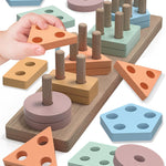 Tonberless Montessori Toys: Safe, High-Quality Wooden Puzzles and Sorters for Toddlers 1-3 Years