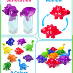 Montessori number learning dinosaur toys for 3-5 year old kids, double-sided, educational and entertaining